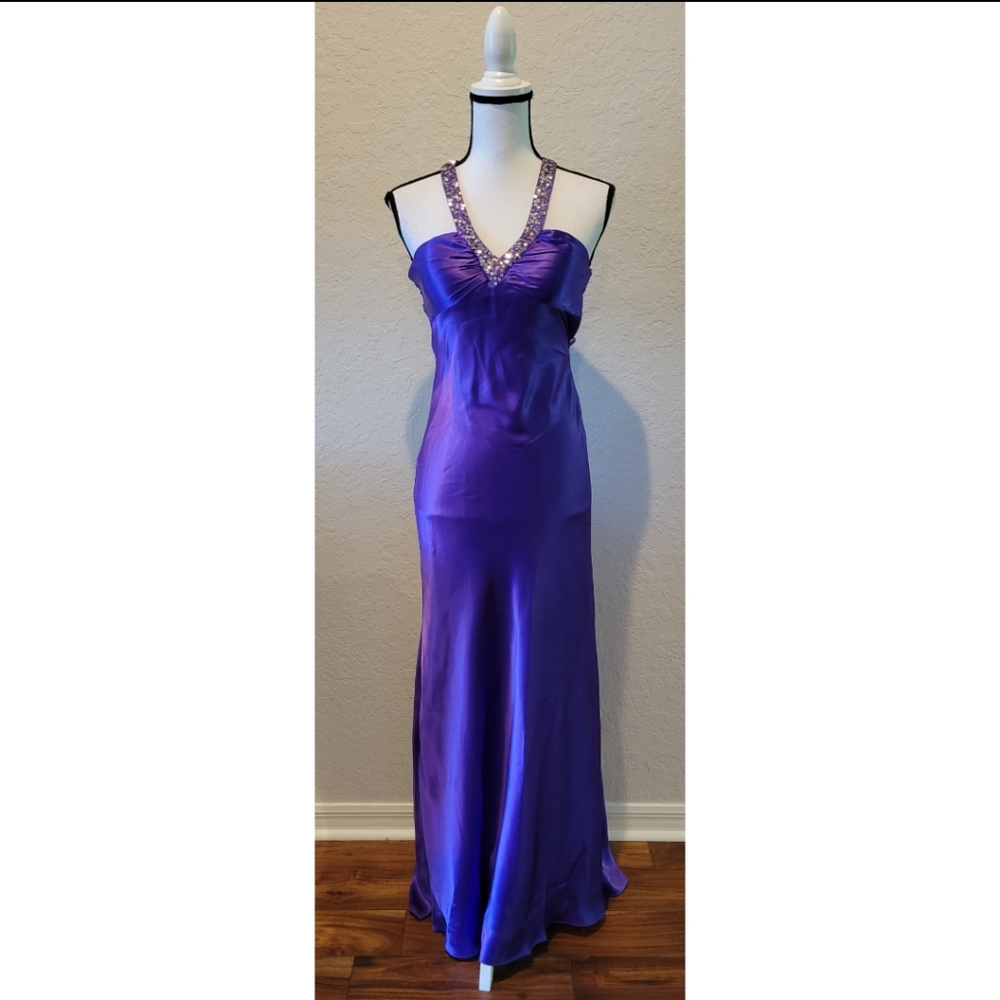 Purple Sequins Special Occasion Dress